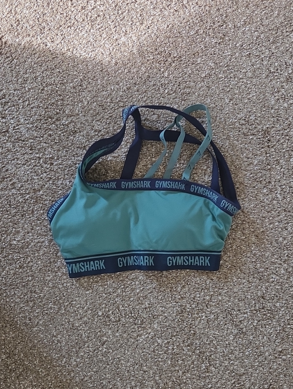 Gymshark Teal and Navy Multi-Strap Sports Bra